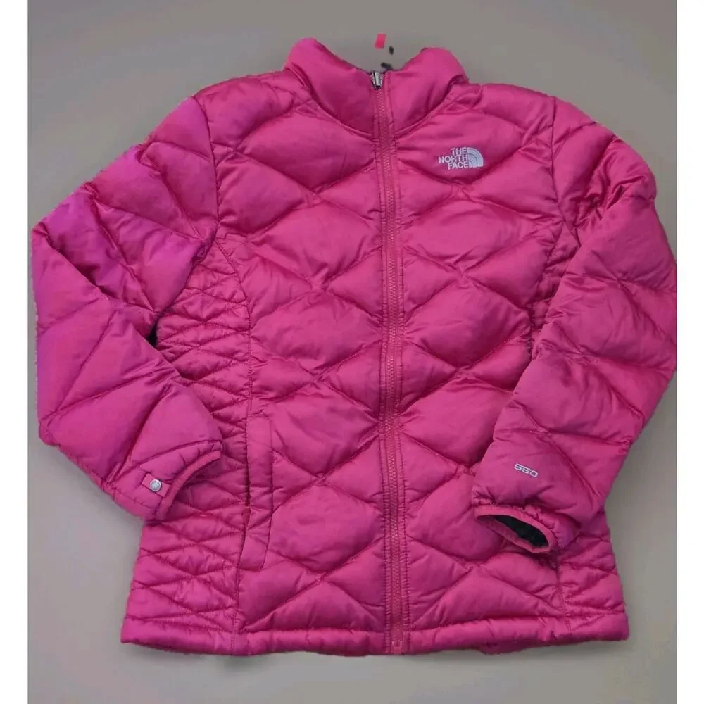 The North Face Girls XL 18 Goose Down Barbie Pink Puffer Jacket Coat‎ 550